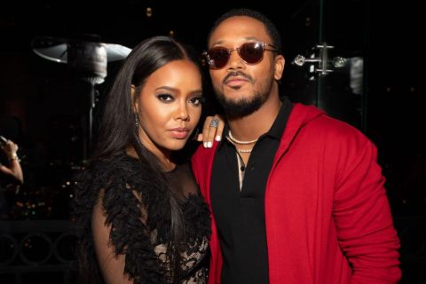 Romeo Miller poses a picture with former  partner Angela Simmons.